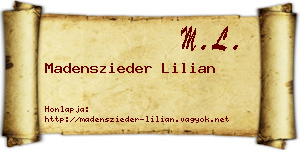 Madenszieder Lilian névjegykártya
